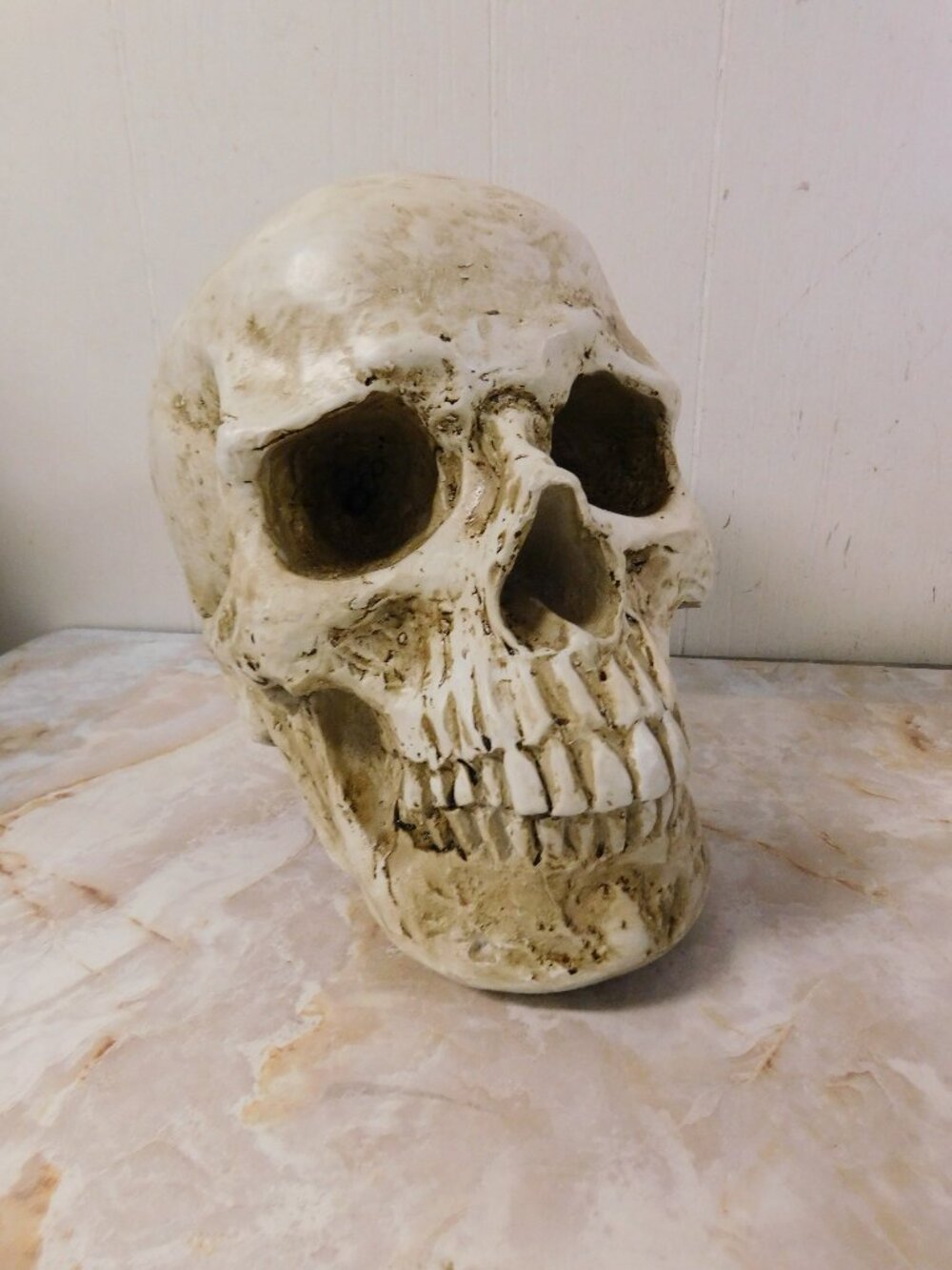 Large Light Up Blinking Eyes SKull Halloween!